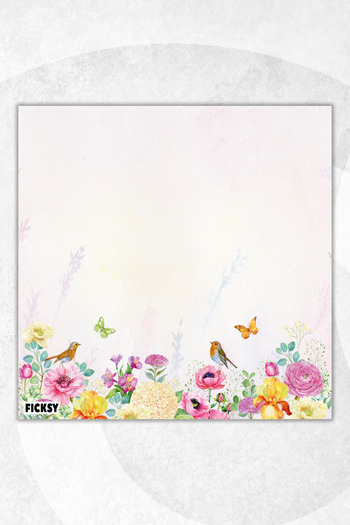 Ficksy Flower Memo Pad - 9*9 cm Size - 50 Sheets - Notepad - Memopad - Note Paper - to Do List - Notebook