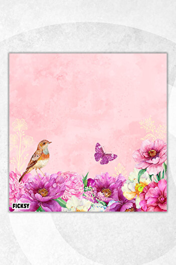Ficksy Flower Memo Pad - 9*9 cm Size - 50 Sheets - Notepad - Memopad - Note Paper - to Do List - Notebook