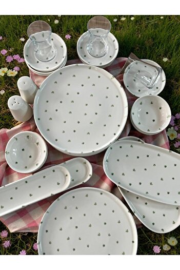 Meri Ev Gereçleri Clover Breakfast Set for 6 People 28 Pieces