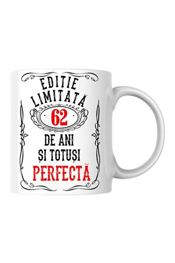 T&M Personalizare Personalized Mug - Limited Edition 62 Years and Perfect, White, 330 ml