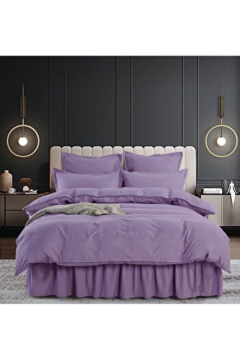 FIONNA.RO UNI Bed Linen With Ruffles - Lilac