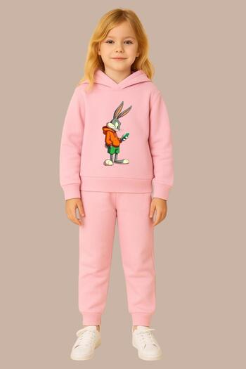 BENROMA Rabbit Printed 3 Thread Children's Tracksuit Set