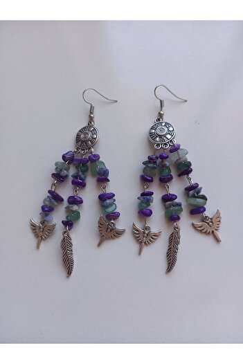escoines koleksiyon Escoines 3996368Ba121Ddb810 Special Design Natural Stone Earrings