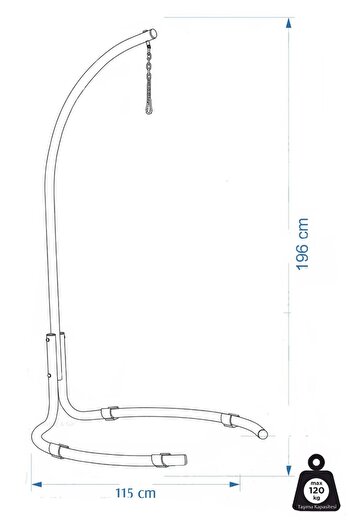 LOOM GARDEN SALINCAK AYAĞI DEMİR STAND DEMONTE