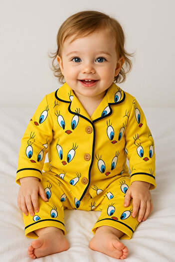 GizaKids 100% Cotton Long Sleeve Buttoned Seasonal Baby Kids Pajamas