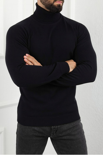 meday Clothing Men's Turtleneck Fit Knitwear Sweater