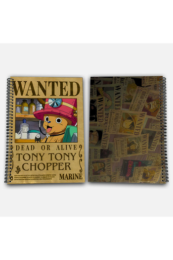 Define Moyas One Piece Chopper Striped A4 School Notebook 72 Sheets Model 1 - Straw Hat Series