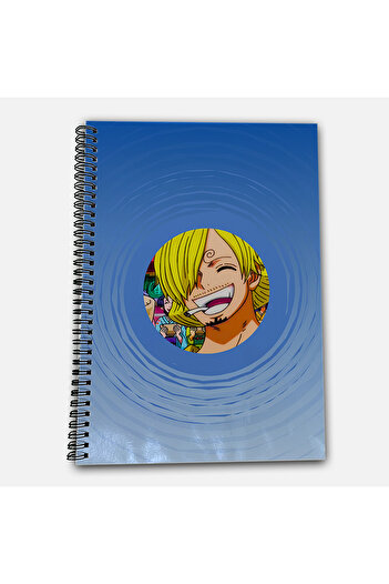 Define Moyas One Piece Sanji Striped A4 School Notebook 72 Sheets Model 3 - Straw Hat Series