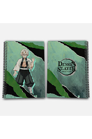 Define Moyas Demon Slayer Sanemi Checkered A4 School Notebook 72 Sheets Model 1