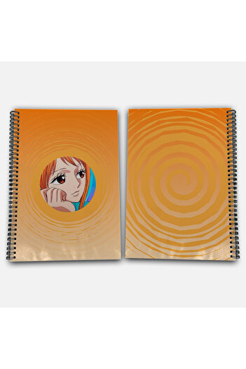Define Moyas One Piece Nami Striped A4 School Notebook 72 Sheets Model 3 - Straw Hat Series