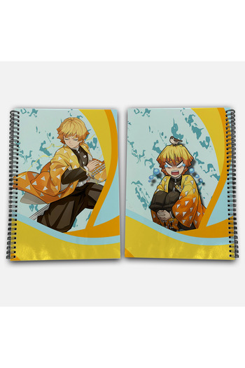 Define Moyas Demon Slayer Zenitsu Checkered A4 School Notebook 72 Sheets Model 3