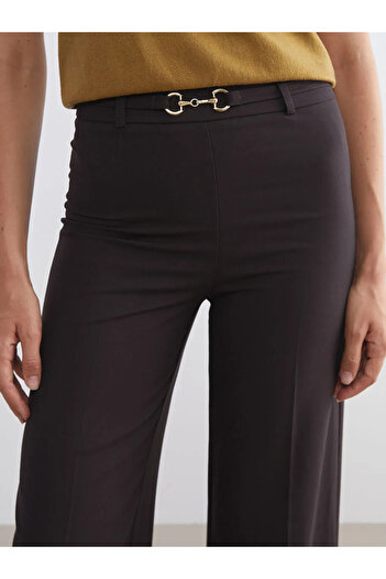 LC Waikiki Wide Leg Women's Trousers with Belt