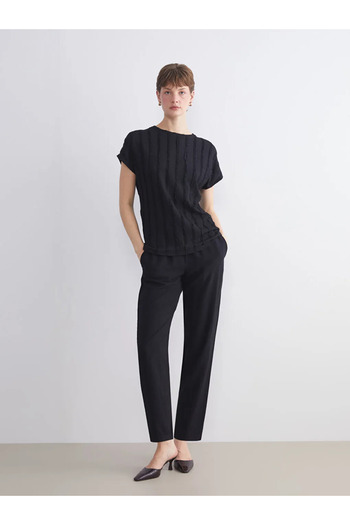 LC Waikiki Crew Neck Textured Women's T-Shirt