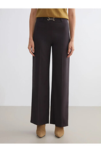 LC Waikiki Wide Leg Women's Trousers with Belt