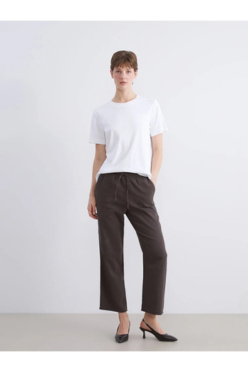 LC Waikiki Elastic Waist Textured Women's Trousers