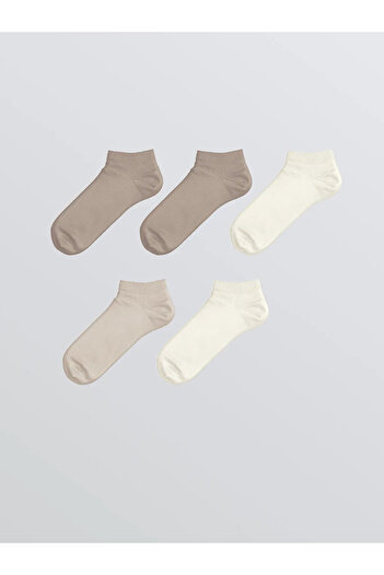 LC Waikiki Women's Plain Booties Socks 5-Pack