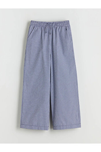 LC Waikiki Plaid Girls' Trousers with Elastic Waist