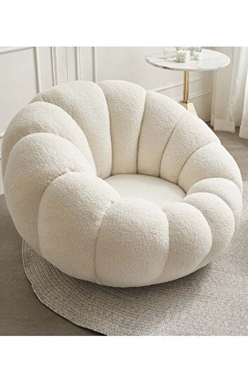 soufa dibaj Bouclé Fabric Chair