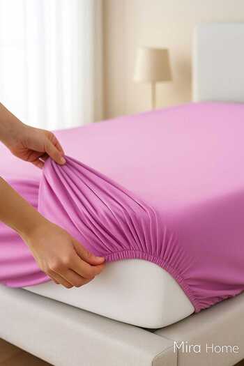 merland benvecocuk Single Flat Combed 100% Cotton Fitted Sheet 100X200 cm Newsheet Purple