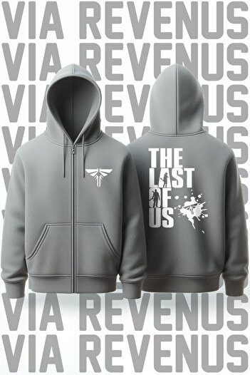 Vordevia The Last of Us Front and Back Printed Unisex Zippered Hooded Sweatshirt Cardigan