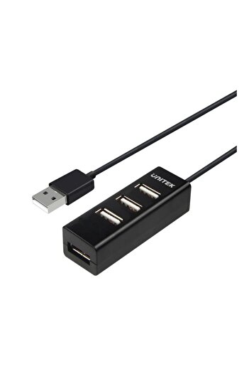 Unitek USB 2.0 Hub 4 Ports, 5V 500mA, Black Y-2140
