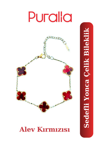 Puralia Pearlescent Flame Red Steel Bracelet