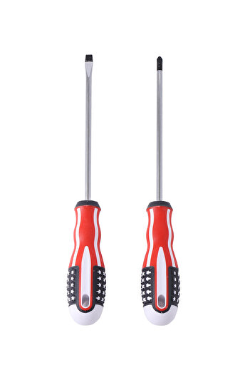 Lawazim American Flag Screwdriver Set - 2 Piece Flathead & Phillips with Comfortable Grip