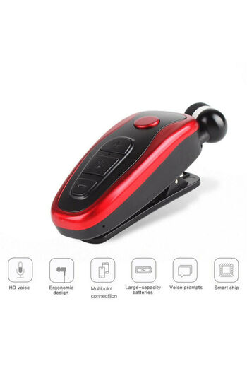 Zen Store Red Wireless Bluetooth Headset Mini Earphone w/ Mic Driving Earpiece Hands-free Call