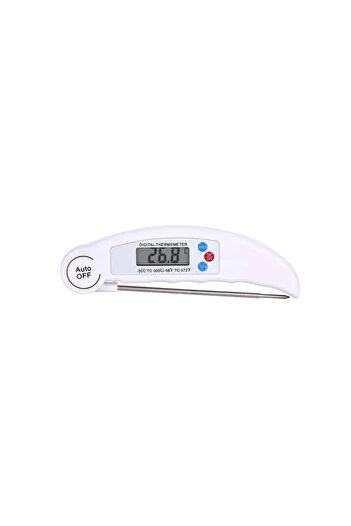 Poro Online Digital food thermometer PO 15, LCD, Foldable, Auto-Off, HOLD function, WHITE