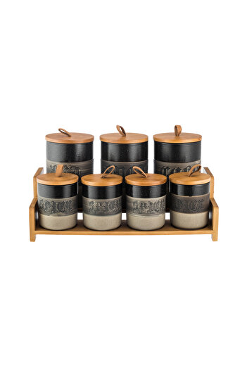Dania Porcelain storage box set with bamboo wood and a new decor to add a touch of beauty to your kitchen