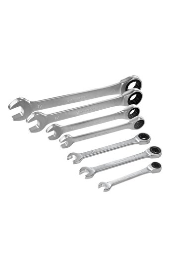 ACE Magnusson Chrome Vanadium Steel Ratchet Spanner Set, MT153 (7 Pc.)