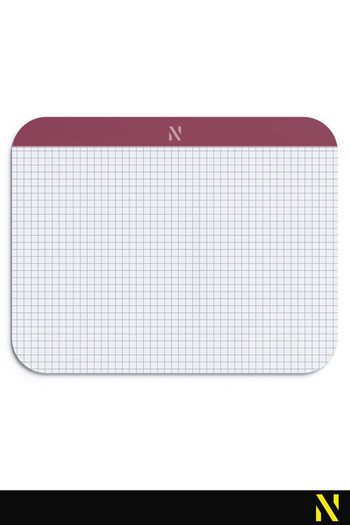 nilizma Burgundy Colored Checkered Notebook Pattern Mouse Pad -23X19 Cm- Ergonomic Mouse Pad with Non-Slip Base