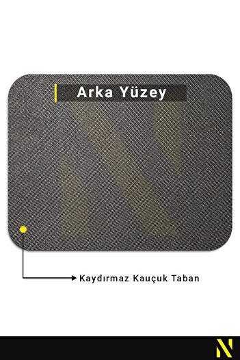nilizma Gray Colored Checkered Notebook Pattern Mouse Pad -23X19 Cm- Ergonomic Mouse Pad with Non-Slip Base