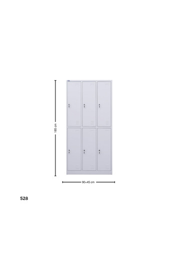concent 6-door iron locker cabinet, gray color, competitive price in Jeddah