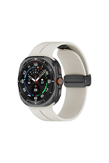 ZenithWorks Galaxy Watch 8 44mm Krd-84 22mm Compatible Silicone Band - White
