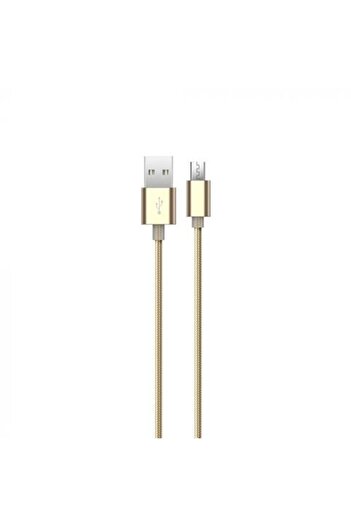 Devia Gracious phone cable, microUSB, gold, 1.5 meters (code: 6952898002052AE)