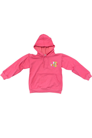 OEM Pink hoodie for kids - "Grow with the Flow" print