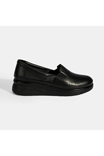Desa Women's Black Desacomfort Leather Casual Shoes