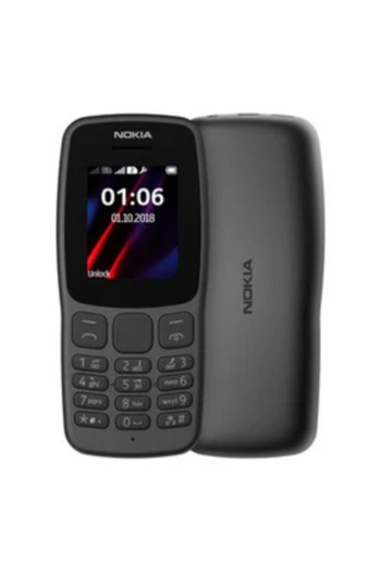 Nokia 106/TA-1114 1.8" Feature Phone - Black (New)