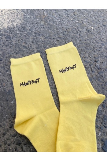 Namgo Bamboo Seamless Socks Yellow Manifesto Socks