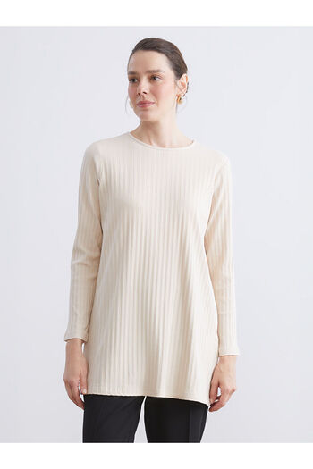 LC Waikiki New Season Crew Neck Ribbed Women's Tunic