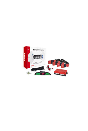 AMIO Set of 4 AMIO sensors, with sound unit and mini LED display, 16.5mm internal, Black