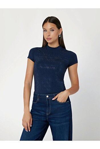 Guess Mock Women's Blue Slim Fit T-Shirt W4Bi26J1314-G7J6