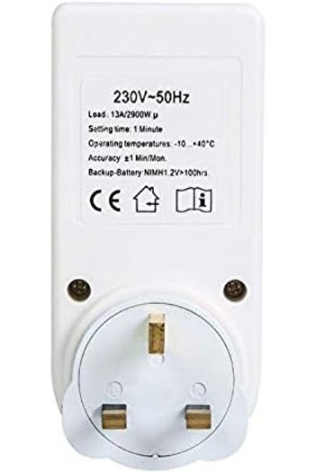 Generic AC 230V Smart Home Plug-in LCD Display Clock Summer Time Function 12/24 Hours Changeable Timer Switc