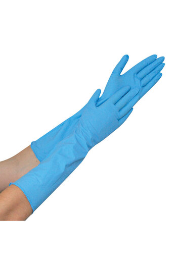 Mumu Blue Nitrile Gloves with Long Cuffs (L) 1000Pcs (20 Boxes),