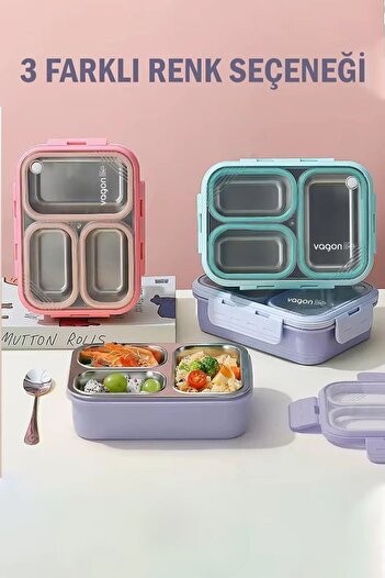 Vagonlife Steel Inner 3-Compartment Storage Container 620 ml
