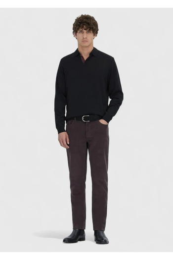 Ramsey Black Polo Neck Plain Sweatshirt