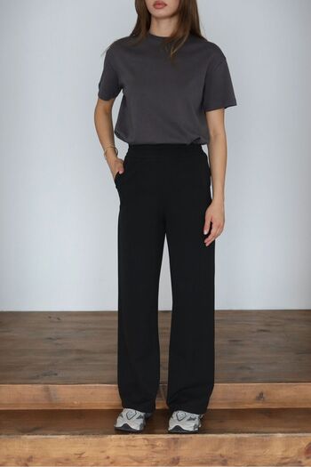 ronay giyim Women's Elastic Waist High Waisted Trousers P001Bbb
