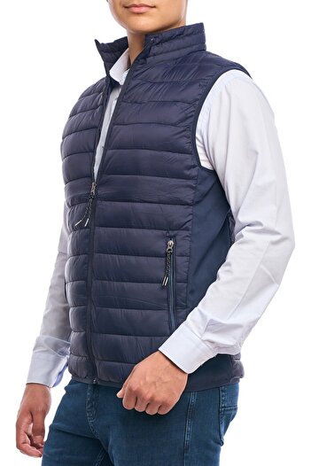 Centini Men's slim vest, Urban fit, navy blue