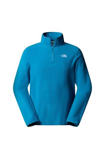 THE NORTH FACE M Glacier Fleece 1/4 Zip Jacket Men's Sweatshirt Nf0A8D0Qbom1 Blue-Xl